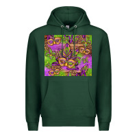 Sports Green mardi gras carnival masks and fleur de lis Premium Hoodie - Jasminsmagicworld