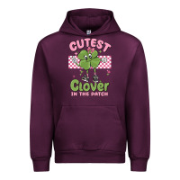 Mauve Wine cutest clover in the patch Urban Hoodie - MaliasSmallBusiness