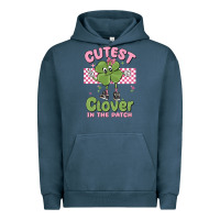 Pigment Midnight Navy cutest clover in the patch Urban Hoodie - MaliasSmallBusiness