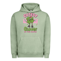 Pigment Oil Green cutest clover in the patch Urban Hoodie - MaliasSmallBusiness