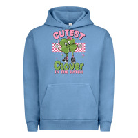 Pigment Pebble Blue cutest clover in the patch Urban Hoodie - MaliasSmallBusiness