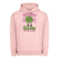 Pigment Salmon cutest clover in the patch Urban Hoodie - MaliasSmallBusiness