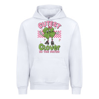 White cutest clover in the patch Urban Hoodie - MaliasSmallBusiness