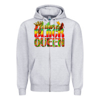 Heather Grey future black queen Zipper Hoodie - texasbilliewilder