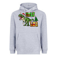 Heather Grey tree rex Heavyweight Hoodie - CowhideDigitalArt