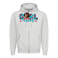 Dove Grey girl mom afro black girl Zipper Hoodie - texasbilliewilder