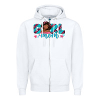 Girl Mom Afro Black Girl Zipper Hoodie | Teevron