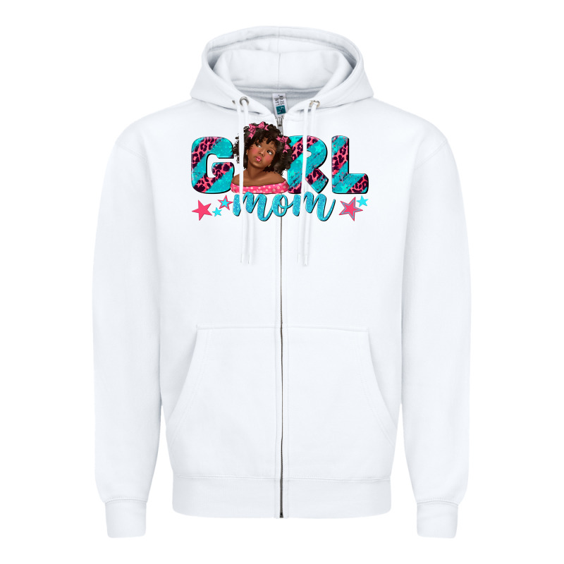 Girl Mom Afro Black Girl Zipper Hoodie by texasbilliewilder | Teevron