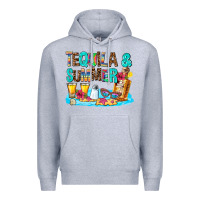 Heather Grey tequila and summmer Premium Hoodie - AdoDesignShop