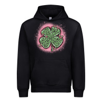 Black leopard shamrocks with hearts Urban Hoodie - MaliasSmallBusiness