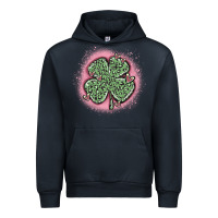 Navy leopard shamrocks with hearts Urban Hoodie - MaliasSmallBusiness
