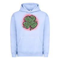 Pigment Grape Ice leopard shamrocks with hearts Urban Hoodie - MaliasSmallBusiness