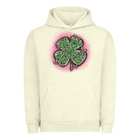 Pigment Pistachio leopard shamrocks with hearts Urban Hoodie - MaliasSmallBusiness