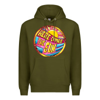 Army Green Here comes the sun Premium Hoodie - NancyCooperArtShop