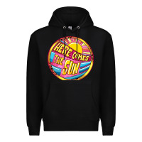 Black Here comes the sun Premium Hoodie - NancyCooperArtShop