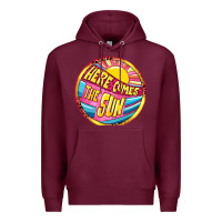 Burgundy Here comes the sun Premium Hoodie - NancyCooperArtShop