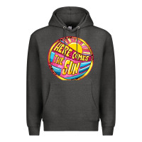 Charcoal Heather Here comes the sun Premium Hoodie - NancyCooperArtShop