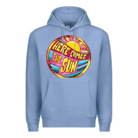 Colony Blue Here comes the sun Premium Hoodie - NancyCooperArtShop