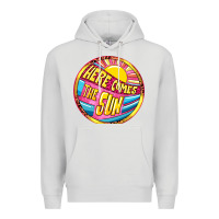 Dove Grey Here comes the sun Premium Hoodie - NancyCooperArtShop
