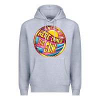 Heather Grey Here comes the sun Premium Hoodie - NancyCooperArtShop