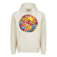 Oatmeal Heather Here comes the sun Premium Hoodie - NancyCooperArtShop