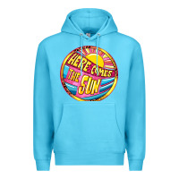 Ocean Blue Here comes the sun Premium Hoodie - NancyCooperArtShop