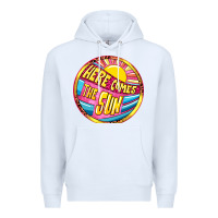 White Here comes the sun Premium Hoodie - NancyCooperArtShop