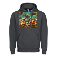 Smoke western horses Zipper Hoodie - Zillion Design Studio