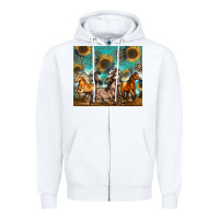 White western horses Zipper Hoodie - Zillion Design Studio