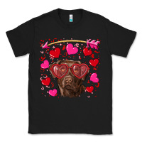 Black Valentine's day  labrador retriever Classic Tee - RanaPortraitStore