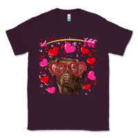 Plum Valentine's day  labrador retriever Classic Tee - RanaPortraitStore