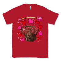 Red Valentine's day  labrador retriever Classic Tee - RanaPortraitStore