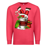 Cardinal Santa claus in a coffee cup Premium Sweatshirt - FaDigitalArtStudio