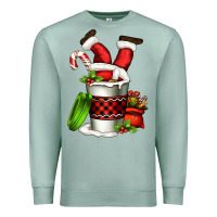 Seafoam Santa claus in a coffee cup Premium Sweatshirt - FaDigitalArtStudio