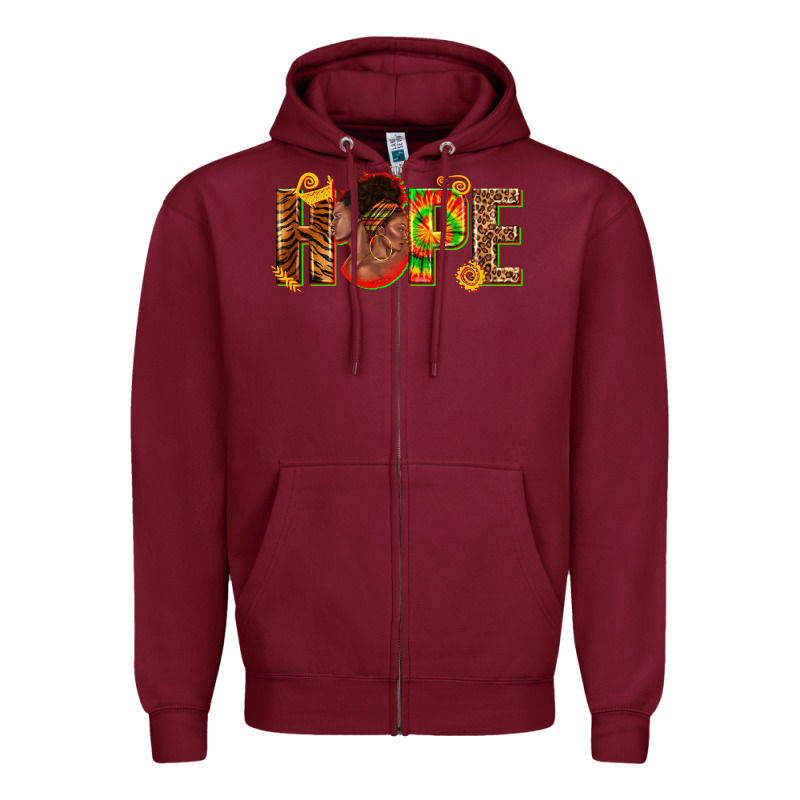 Hope Afro Zipper Hoodie by texasbilliewilder | Teevron