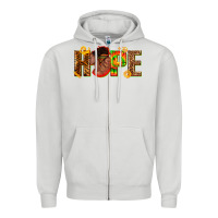 Dove Grey hope afro Zipper Hoodie - texasbilliewilder