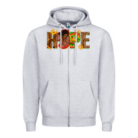 Heather Grey hope afro Zipper Hoodie - texasbilliewilder