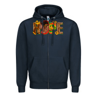 Navy hope afro Zipper Hoodie - texasbilliewilder
