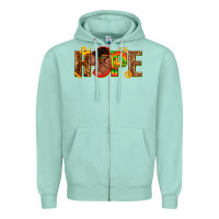 Seafoam hope afro Zipper Hoodie - texasbilliewilder