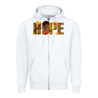 White hope afro Zipper Hoodie - texasbilliewilder