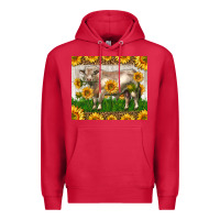 Cardinal Western Charolais Bull With Sunflowers Premium Hoodie - LillyAllenDesigns