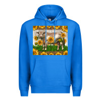 True Royal Western Charolais Bull With Sunflowers Premium Hoodie - LillyAllenDesigns