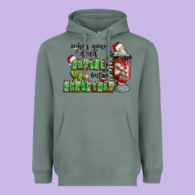 When Your  Dead Insıde But Is Christmas Heavyweight Hoodie Designed By Cowhidedigitalart