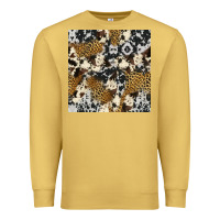 Antique Gold cowhide leopard seamless pattern Premium Sweatshirt - HRA Design Shop