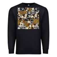 Black cowhide leopard seamless pattern Premium Sweatshirt - HRA Design Shop