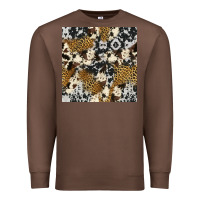Chestnut cowhide leopard seamless pattern Premium Sweatshirt - HRA Design Shop