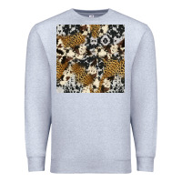 Heather Grey cowhide leopard seamless pattern Premium Sweatshirt - HRA Design Shop
