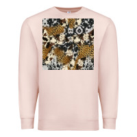 Pale Pink cowhide leopard seamless pattern Premium Sweatshirt - HRA Design Shop