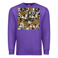 Purple cowhide leopard seamless pattern Premium Sweatshirt - HRA Design Shop