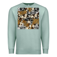 Seafoam cowhide leopard seamless pattern Premium Sweatshirt - HRA Design Shop
